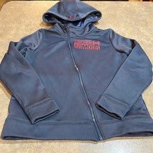 Girls youth large under armor zip up hoodie